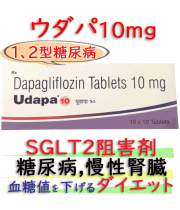 ウダパ10（Udapa）10mg 100錠/箱 ｜フォシーガジェネリック｜SGLT2阻害剤｜糖尿病,慢性腎臓・ダイエット
