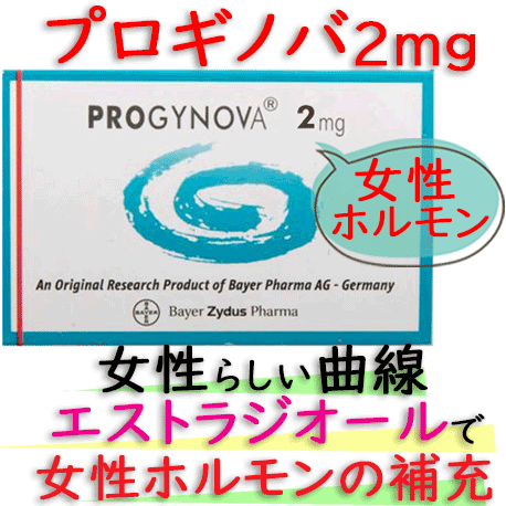 プロギノバ (Progynova) 2mg 28錠/箱｜女性ホルモン補充